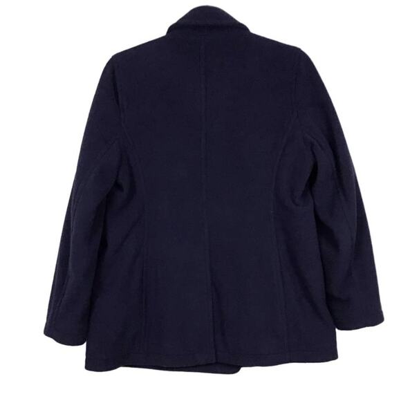 L.L. Bean Classic Double Breasted Peacoat Deepest Blue Navy sz Small 2 4 6 - Picture 8 of 14